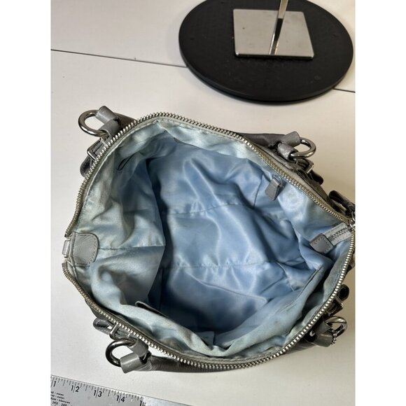 Coach Madison Sophia Blue Multicolored Sateen Satchel Bag 2010 Top Strap Charm - Picture 11 of 12